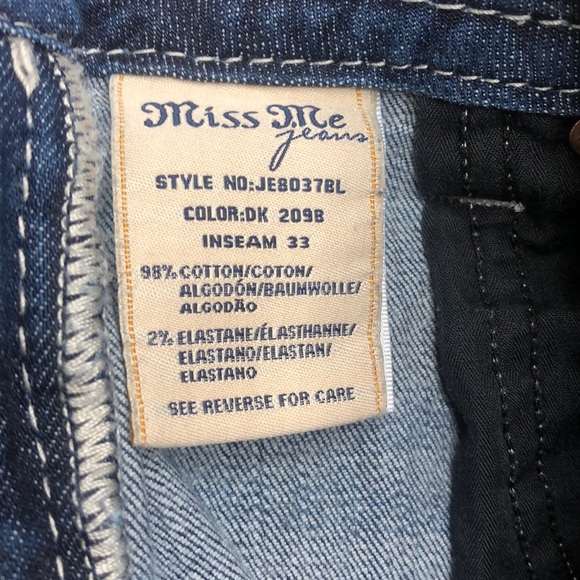 Miss me jeans 👖 size 28 inseam 33. - Picture 5 of 6